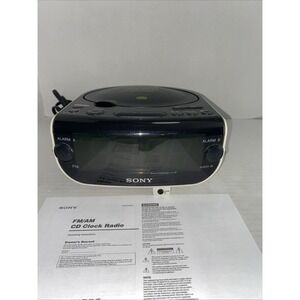 Sony Dream Machine ICF-CD815 Dual Alarm Clock CD AM/FM Radio Tested Works Great!